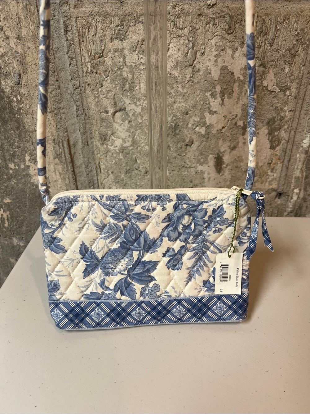 Vera Bradley “Petite” Blue Toile Shoulder Crossbody Purse Bag NWT